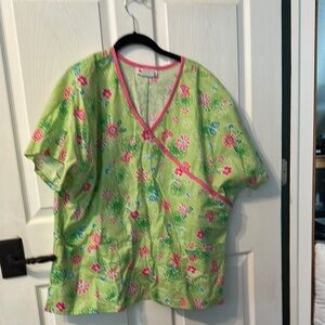 Peaches scrub top 2X